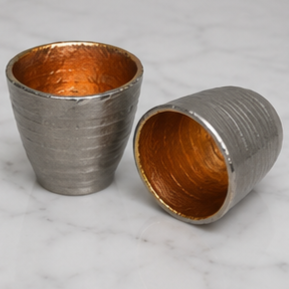 Silver Hammered <b>Candle</b> with Single <b>Wick</b> Scented Luxury Soy Wax Minimalist Decor new Gift Modern Tabletop Home Fragrance - Product Image 3
