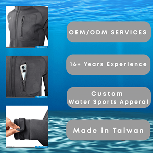 OEM ODM Custom Manufacturer Unisex 2mm-5mm Neoprene Long Sleeve Hooded Wetsuit Jacket Surfing Diving Water Sports Printed Design - Product Image 3