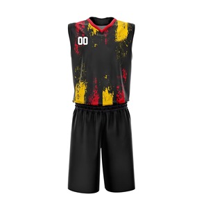 Ensembles d'uniformes de basketball personnalisés en gros, bon marché, réversibles, à la mode, avec impression par sublimation de lettres, respirants - Product Image 1