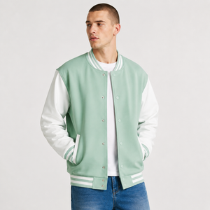 Classic <b>Canvas</b> Varsity Jacket-Athletic Inspired Design Eco-Friendly Reversible Comfortable Warmth for Casual Streetwear Fashion - Product Image 1