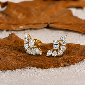 ต่างหูเพชรทรงบริลเลียนต์ 3.90 กะรัต เพาะเลี้ยงในห้องปฏิบัติการ ทองคำแท้ 14K รับรองโดย IGI น้ำหนักเบา เหมาะสำหรับงานแต่งงานและวันครบรอบ - Product Image 1