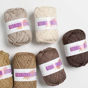 ไหมพรมมิโซ่ อะบาคา คอตตอน สำหรับถักโครเชต์ น้ำหนัก 50 กรัม ไหมพรมถักโครเชต์แบบหนา ขายส่ง - Product Image 5
