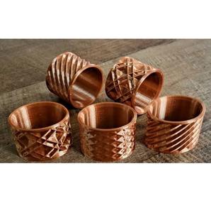 Porte-serviettes en laiton finition antique pour décoration de table de mariage, design embossé, anneau à serviettes arrondi - Product Image 1