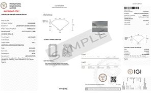 Diamante de Corte Esmeralda de 6.00 Quilates, Cultivado en Laboratorio CVD, Claridad VVS2, Color E, con Certificado IGI para Pulsera - Product Image 2