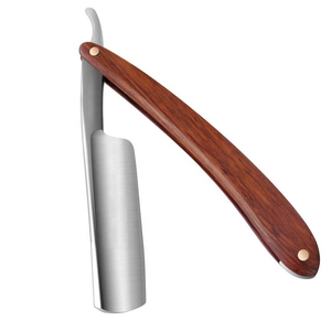 Maquinilla de Afeitar Profesional de Una Sola Cuchilla, Hoja de Acero Inoxidable, Mango de Madera, Herramienta de Aseo Personal Reutilizable, Empuñadura de Madera para Barbería - Product Image 4