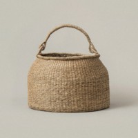 Panier en jonc de mer tissé à la main, offre à prix réduit, paniers d'herbe de mer naturelle, paniers en paille de raphia