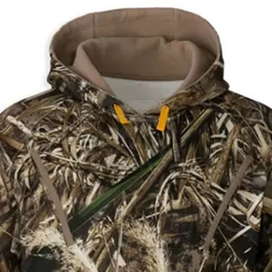 Veste de chasse d'hiver unisexe en softshell avec imprimé camouflage sur le devant, logo frontal, chaude pour les sports et activités de plein air - Product Image 3
