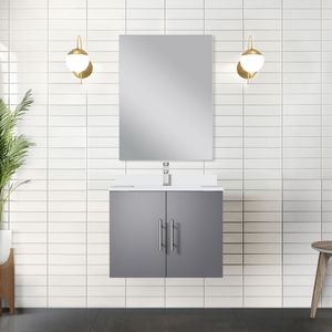 Grigio scuro 24 pollici. L X 22 Pollici Mobile da Bagno con Top in Marmo Coltivato e Set Rubinetto per i Tuoi Mobili da Bagno - Product Image 2