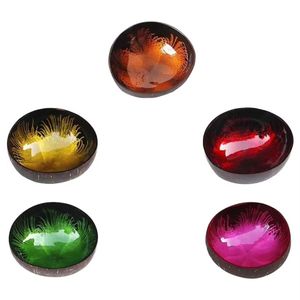 Cuencos de Coco Lacados Pintados a Mano, de Concha Natural, Ecológicos, Personalizables, para Camping, Regalo Decorativo, Cuencos Duraderos de Vietnam - Product Image 2