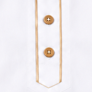 Thobe blanc pour bébés garçons avec bordure dorée, manches longues, Jubba Kandura islamique, vêtements arabes musulmans pour nourrissons et tout-petits, vêtements pour l'Aïd - Product Image 2