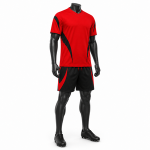 Maillots de football personnalisés grande taille à manches courtes, ensemble uniforme de football, séchage rapide, respirant, tenue d'équipe OEM, maillots de sport en gros - Product Image 2