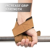 Sangles de musculation en cuir Trailpop avec logo personnalisé, protection épaissie pour les poignets, pour le fitness