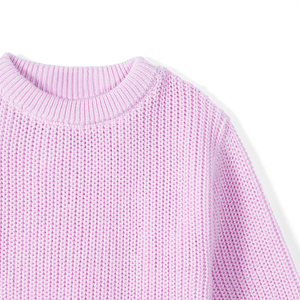 Combinaison en tricot pour bébé fille, rose uni, manches longues, bas à volants, col rond, coton, vêtements d'hiver, séchage rapide, fermeture à boutons - Product Image 4