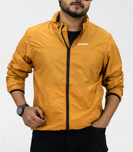 Veste coupe-vent à capuche pour homme, fermeture éclair intégrale, logo personnalisé OEM, haute qualité, vente en gros, fabriquée en tissu taffetas de polyester premium - Product Image 3