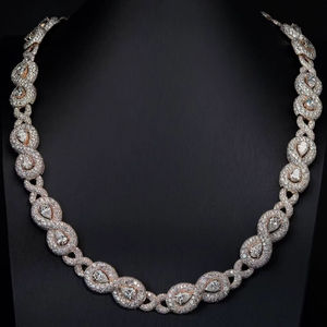 <b>Infinity</b> Bling Gold Plated Cuban Chain Necklace 925 Silver Moissanite Diamond Hip Hop Jewelry Party Wear Gift - Product Image 1