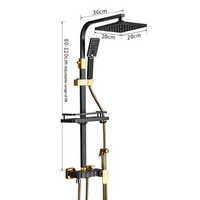 Ensemble de douche de bain froid chaud mural Piano système de douche en cuivre ensemble de robinet robinet motif de jet de pluie robinets de salle de bain