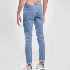 New Style Lightweight Casual Outdoor Use Men's Washed Best Quality Solid Color 100% Cotton Jeans Pants for Men in <b>Cheap</b> Price - Product Image 5