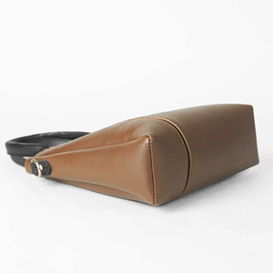 Sac fourre-tout en cuir véritable pour femme, qualité supérieure, style minimaliste, marron, fermeture éclair, haute qualité, décontracté, usage quotidien - Product Image 3