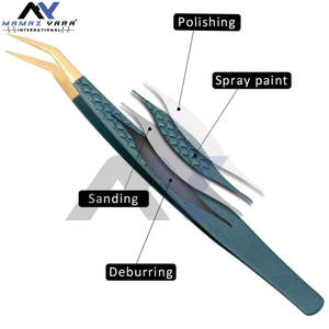 Pinzas para Pestañas de Volumen, Pinzas Profesionales de Acero Inoxidable para Cejas, Suministros Individuales, Juego de 7 Pinzas para Pestañas - Product Image 4