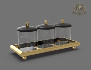 Juego de Recipientes de Aluminio para Cocina, Frascos de Almacenamiento con Tapa y Bandeja, Diseño Ecológico de Lujo para Té, Café y Azúcar - Product Image 6