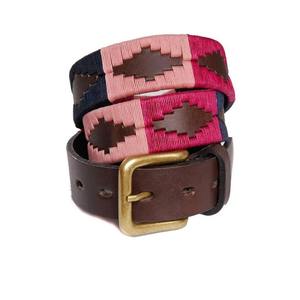 Handmade Premium Leather Polo Belt Traditional Hand-Stitched Pampa Diamond Embroidered Belt Luxury Equestrian Style Casual Wear - Product Image 5