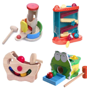 Banco de actividades redondo y clasificador de formas combinados. Madera resistente para juegos activos. disponible a precios de mayorista - Product Image 3