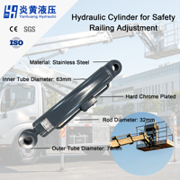 Cylindre hydraulique à simple effet en acier inoxydable pour la réglage du compartiment habitable, directement de l'usine, meilleures ventes