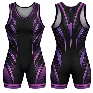 Combinaisons de lutte personnalisées pour hommes, équipement de lutte athlétique, vêtements d'équipe sublimés, combinaison légère extensible de performance - Product Image 3