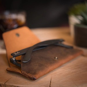 New Genuine Leather Classic Handmade <b>Glasses</b> Cover Luxury Eyewear <b>Case</b> Water Resistant Lightweight Sunglasses Pouch LGC-0091 - Product Image 6
