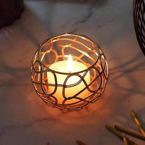 Portavelas Metálico para Velas de Té, Soporte para Velas de Té, Decoración Diwali, Decoración Festiva para el Hogar, Regalo Corporativo - Product Image 3