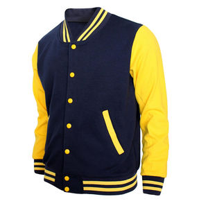 Veste de baseball pour garçon avec logo brodé, veste varsity pour homme, veste épaisse pour l'automne et l'hiver avec boutons - Product Image 6