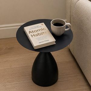 Drop Shape Metal <b>Side</b> <b>Table</b> for Living Room End <b>Table</b>, Coffee <b>Table</b>, Bedside <b>Table</b> Home <b>Round</b> Top Metal <b>Side</b> <b>Table</b> - Product Image 2