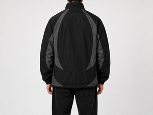 Wholesale Customizable Hooded <b>Racer</b> Starter Windbreaker <b>Jacket</b> Windproof Quarter-Zip Loose fit custom front back logo Autumn fit - Product Image 4