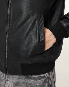 Blouson en cuir personnalisé pour homme, modèle Morten |   Cuir de chèvre véritable |   Fabricant de Marques Privées OEM - Product Image 4