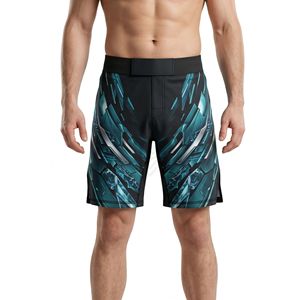 Shorts de MMA graphiques Black Red Demon, tissu athlétique léger, shorts de combat agressifs pour hommes, shorts de performance pour la gym - Product Image 4