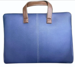 Porte-documents en cuir bleu pour homme, porte-documents exécutif en cuir, porte-documents professionnel en cuir pour le bureau - Product Image 2