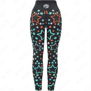Leggings de yoga Blaze Fight Wear, taille haute, respirants, anti-transpiration, grande taille, taille élastique, effet push-up, impression personnalisée OEM - Product Image 3