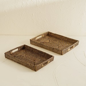 Natural <b>Large</b> Fruit Handmade Rattan Serving <b>Trays</b> - Product Image 3