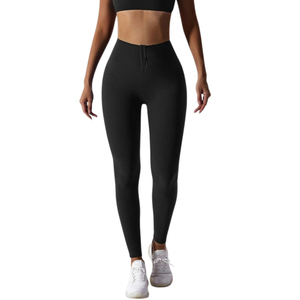 OEM ODM Women High Waist Drawstring Yoga <b>Leggings</b> Ultra Soft Stretch Fitness Gym Pants Wholesale Style - Product Image 4