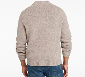 Pull en laine tricoté pour homme, couleur unie, manches longues, fermeture boutonnée, pull épais chaud pour l'hiver - Product Image 2
