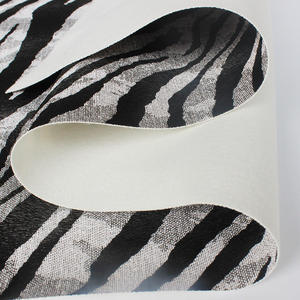 Zebra Skin Printed Pvc Faux Leather Embossed Feel of Real Cowhide PVC Leather for Shoes Bags Clothing - Product Image 6