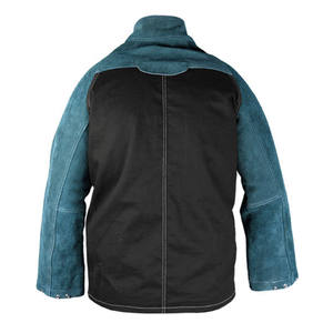 Chaqueta de Soldadura de Cuero Vacuno Cómoda, Ropa de Protección de Algodón Resistente al Calor, Equipo de Seguridad para Soldadores - Product Image 5