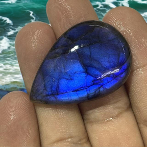 Venta al por mayor labradorita suelta cabujón calidad AAA piedra preciosa en forma de pera natural IGI certificado a precios competitivos - Product Image 1