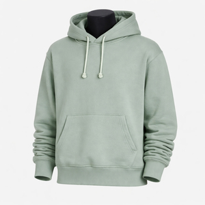 Sudadera con Capucha Unisex Verde Menta, Material de Forro Polar, Corte Regular, Informal, con Bolsillo, para Otoño - Product Image 3