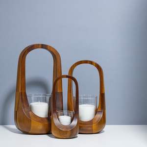 Farol de Vela Navideño Clásico de Madera Antigua, Decoración Rústica, Centro de Mesa Navideño, Decoración para el Hogar de WB INC India (L) - Product Image 5