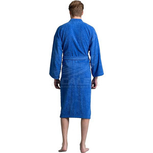 Peignoir en coton gaufré pour homme, léger, respirant, séchage rapide, toutes saisons, pour la maison, l'hôtel, le spa, les voyages, avec poches latérales - Product Image 3
