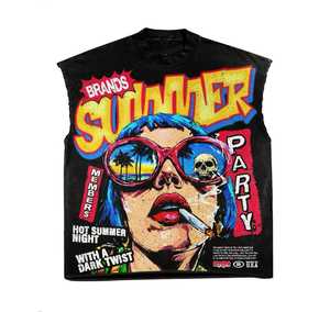 Ensemble streetwear d'été unisexe pour hommes et femmes, mode urbaine, survêtement léger et respirant en coton, t-shirt - Product Image 1