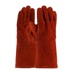 Guantes de Soldadura de Seguridad de Cuero Reforzado de Alta Calidad, Certificados CE, Libres de Látex, Resistentes a la Abrasión y al Calor - Product Image 1