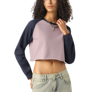 Sudadera al por mayor OEM de 380 GSM de alto gramaje para mujer, cuello redondo, manga regular, gruesa, estilo universitario, casual, unisex - Product Image 4