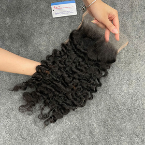Précommande : Closure en dentelle HD suisse, Cheveux Remy vietnamiens, Nœuds doubles de luxe, Noir de jais - Product Image 1